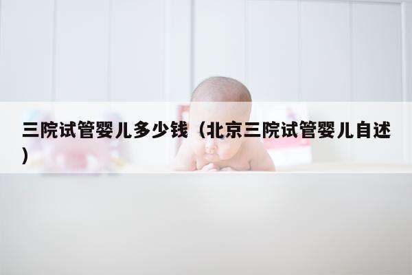 三院试管婴儿多少钱（北京三院试管婴儿自述）